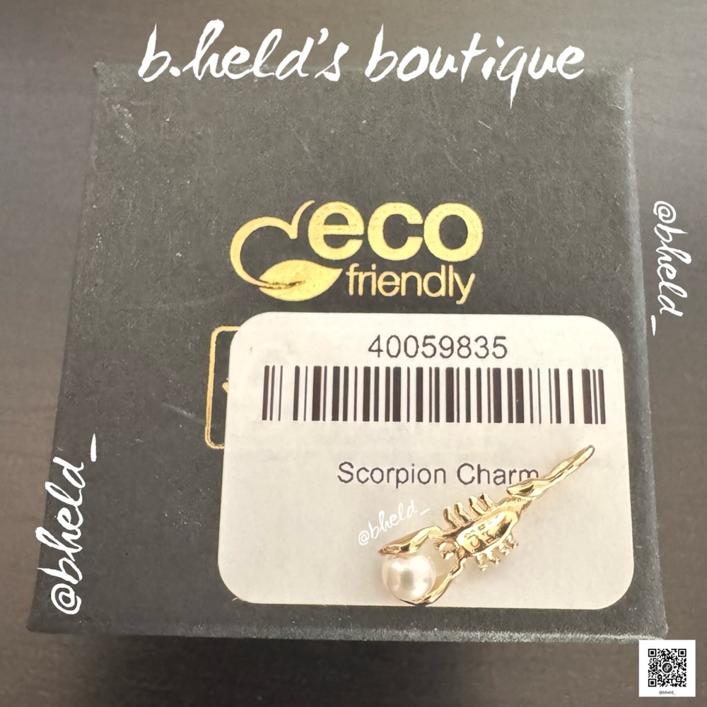 Catbird Jewelry Little Scorpion Charm Solid 14K Gold Pearl Limited Edition NWT - Picture 14 of 17